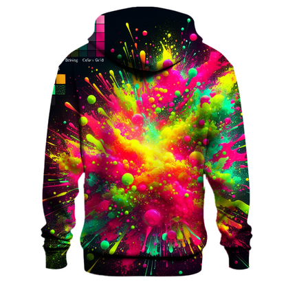 Neon Splatter Art Hoodie