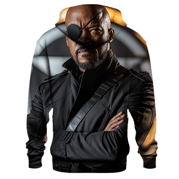 Samuel L Jackson The Watchful Eye of Nick Fury Hoodie