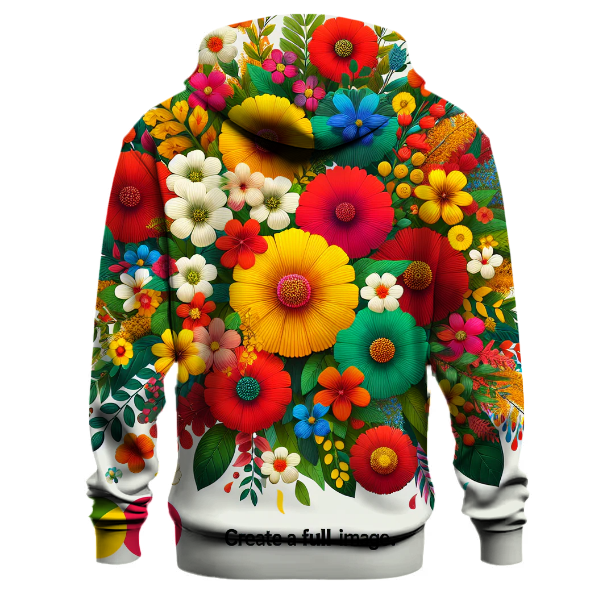 Colorful Floral Burst Hoodie