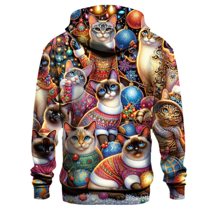 Christmas Cats Galore Hoodie