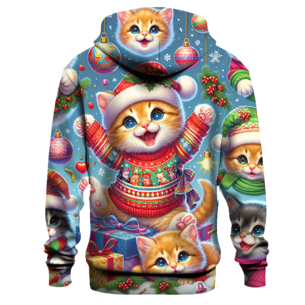 Joyful Christmas Kittens Hoodie