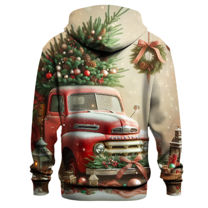 Vintage Holiday Truck Hoodie