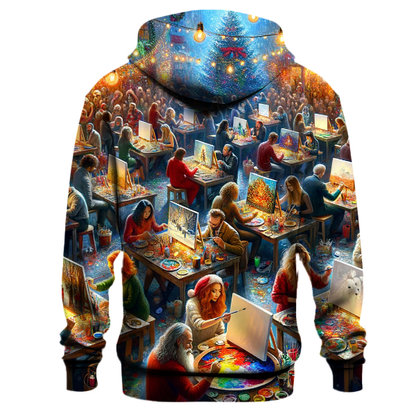 Artistic Christmas Canvas Hoodie