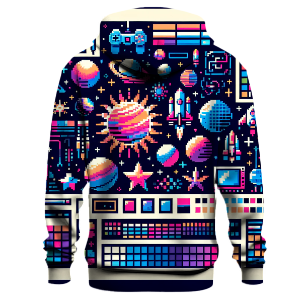 Retro Pixel Galaxy Hoodie