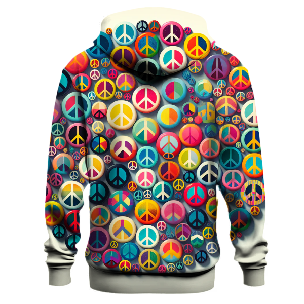 Vibrant Peace Signs Hoodie