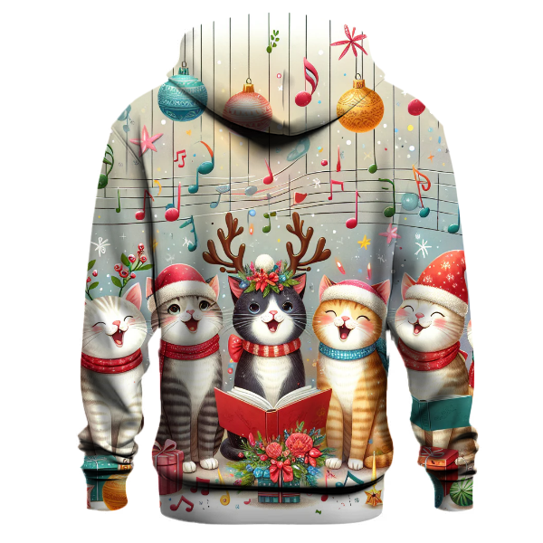 Joyful Christmas Cat Choir Hoodie