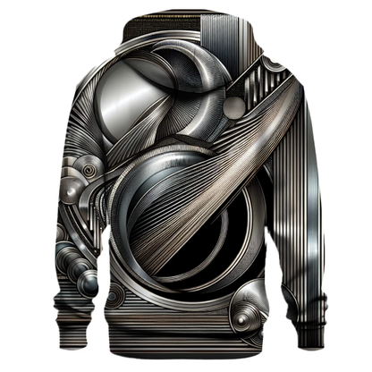 Sleek Metallic Groove Hoodie