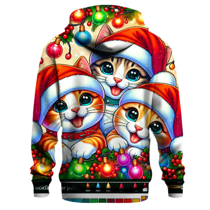 Festive Feline Fun Hoodie