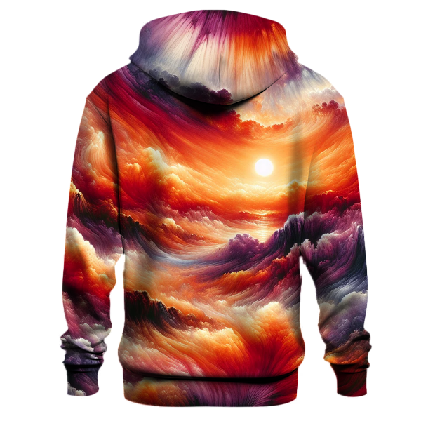 Electric Sunset Splash Hoodie