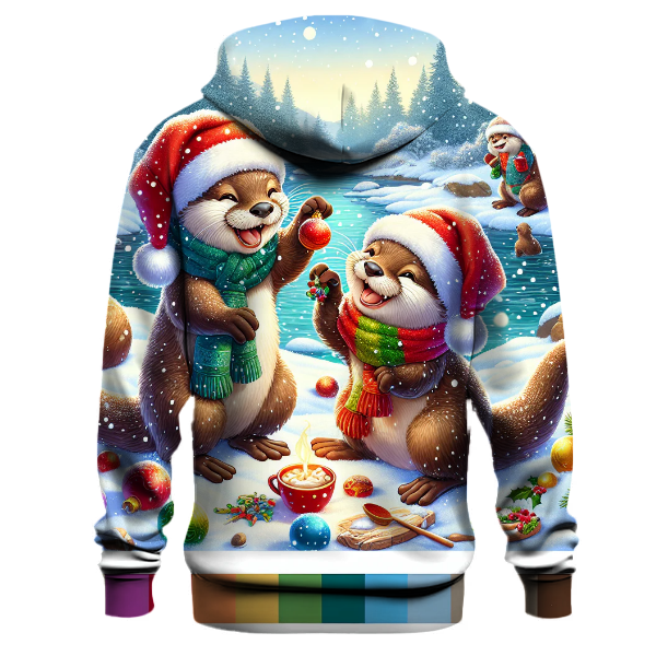 Joyful Holiday Otters Hoodie