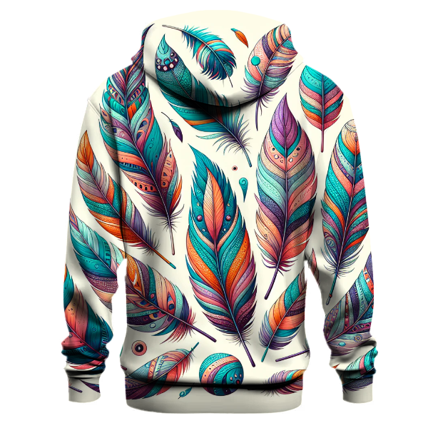 Colorful Feather Dreams Hoodie