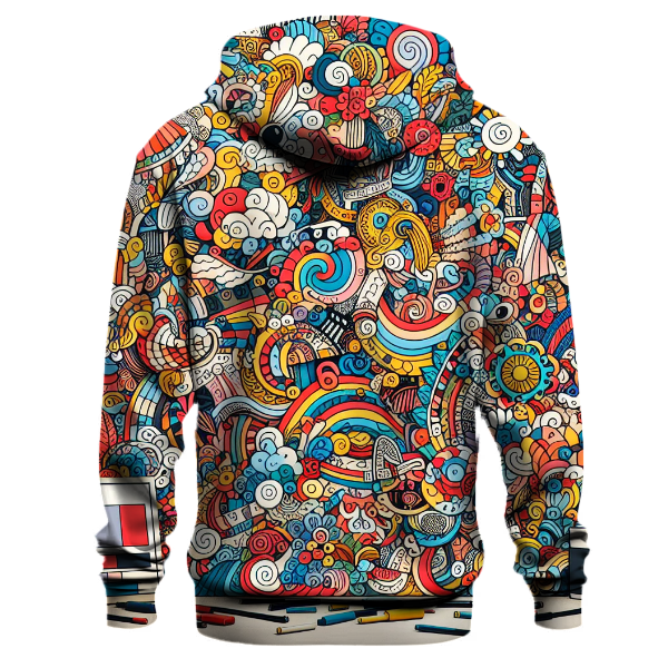 Eclectic Rainbow Doodles Hoodie