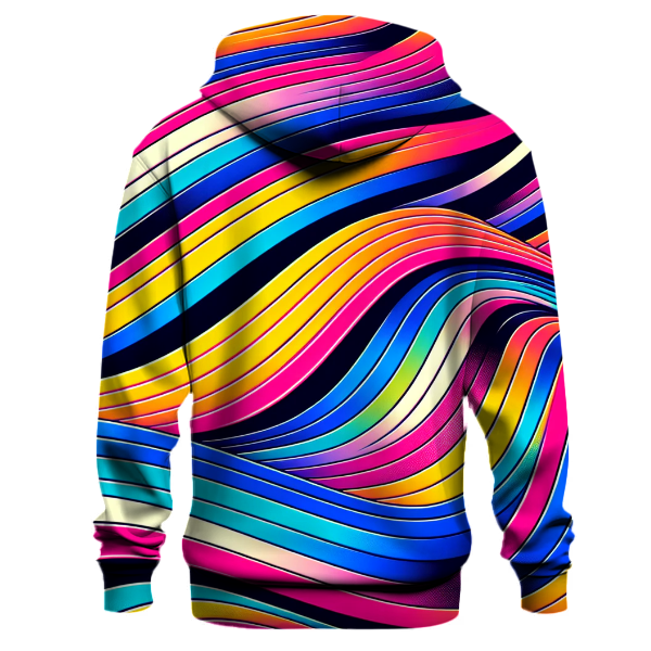 Neon Retro Stripes Hoodie