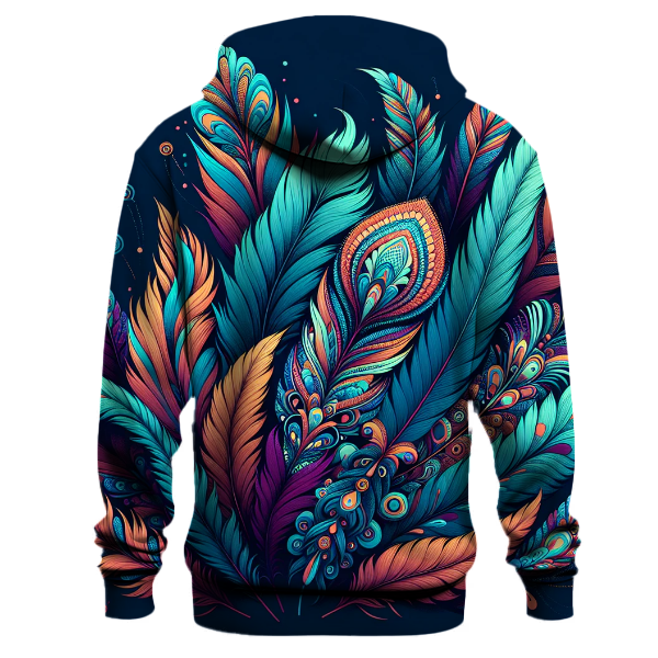 Funky Feather Fantasy Hoodie Hoodies Fashion