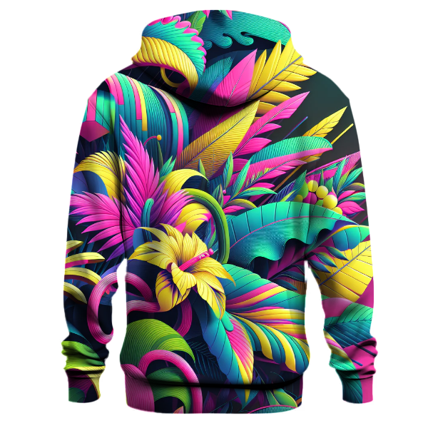 Neon Jungle Patterns Hoodie