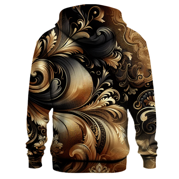 Glistening Gold Tie-dye Design Hoodie