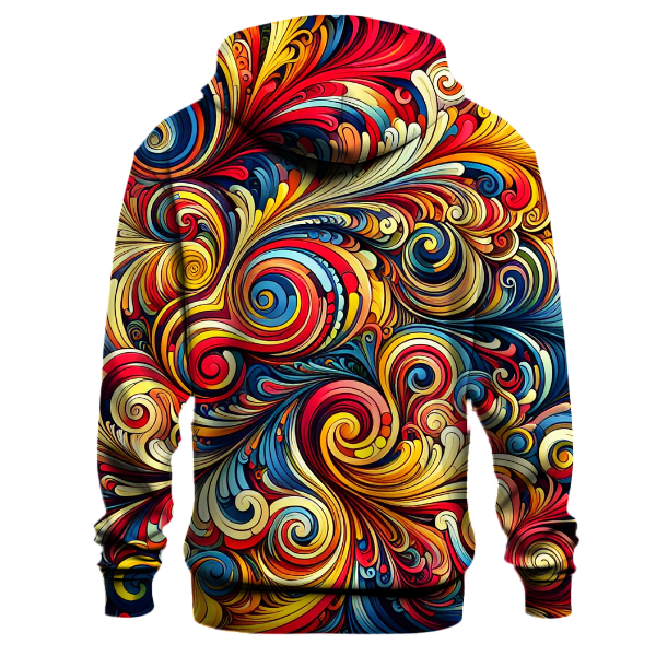 Funky Rainbow Swirls Hoodie