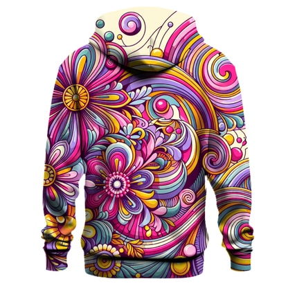 Colorful Floral Swirls Hoodie