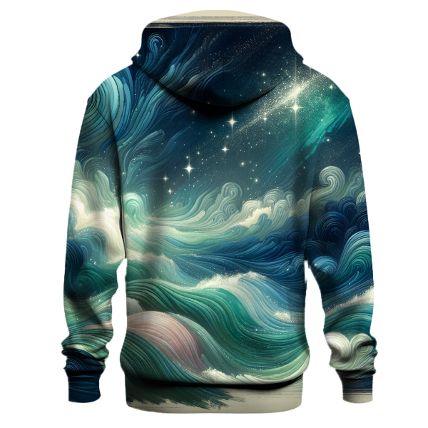 Starlit Ocean Wave Hoodie