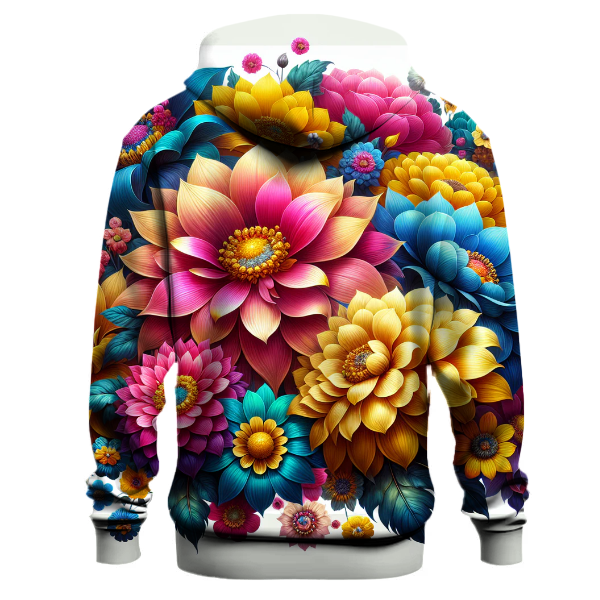 Vibrant Festival Floral Hoodie Premium Hoodies