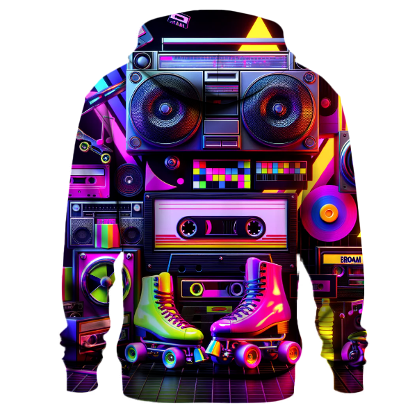 Retro 80s Neon Vibes Hoodie