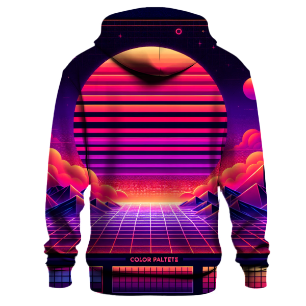 Retro Synthwave Horizon Hoodie