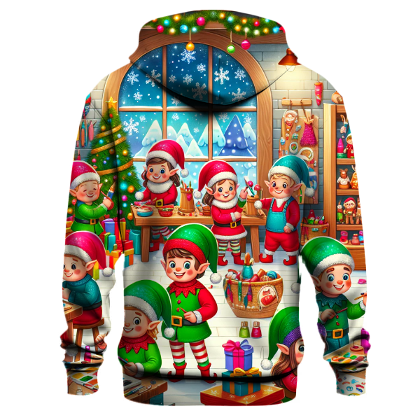 Jolly Christmas Elves Workshop Hoodie