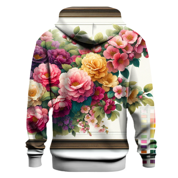 Artful Watercolor Blooms Hoodie