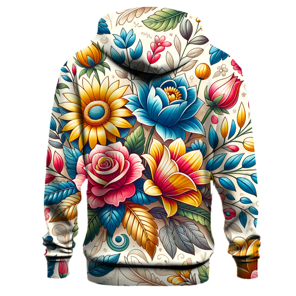 Whimsical Floral Paradise Hoodie