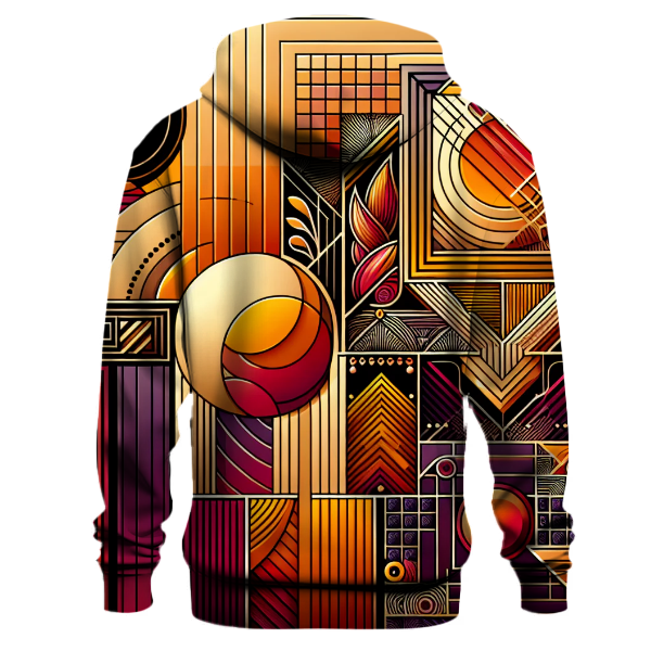 Art Deco Sunset Bliss Hoodie Custom Hoodies