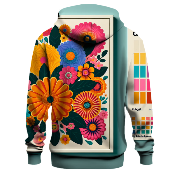 Retro Floral Burst Hoodie