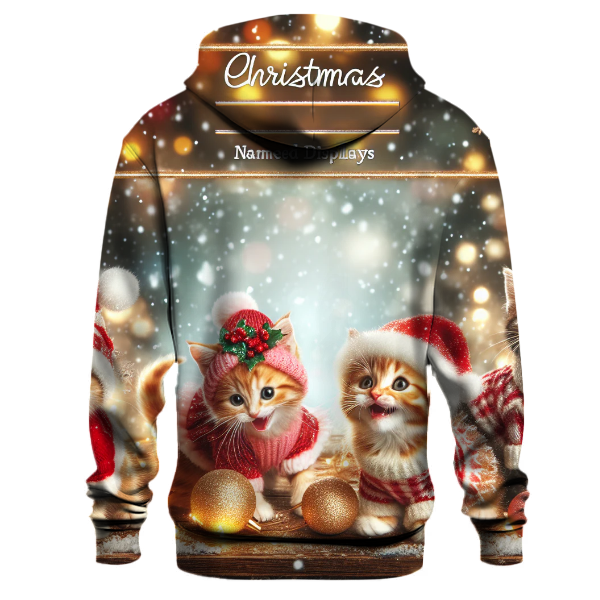 Cozy Cat Christmas Party Hoodie