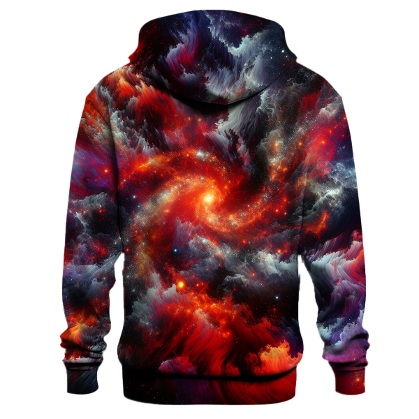 Fiery Galaxy Tie-dye Design Hoodie