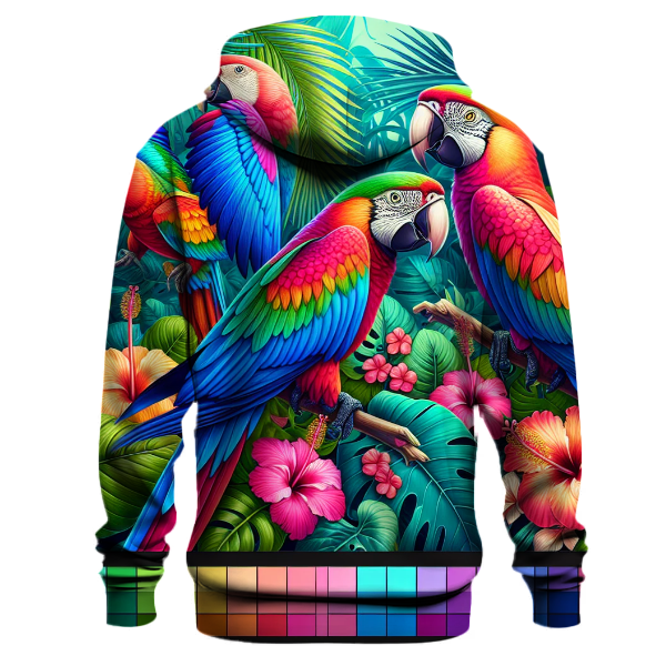 Tropical Adventure Motif Hoodie