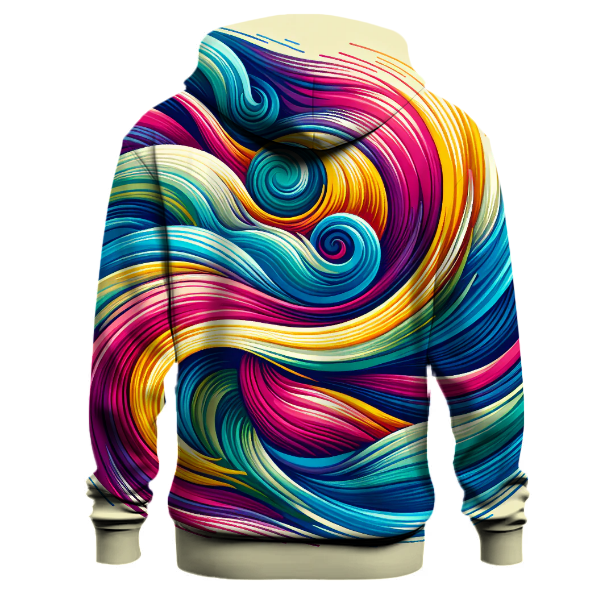 Radiant Abstract Waves Hoodie