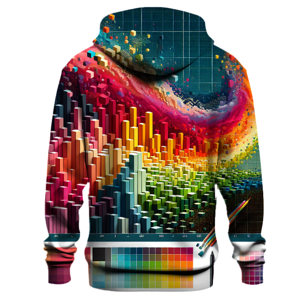 Pixelated Rainbow Echo Hoodie