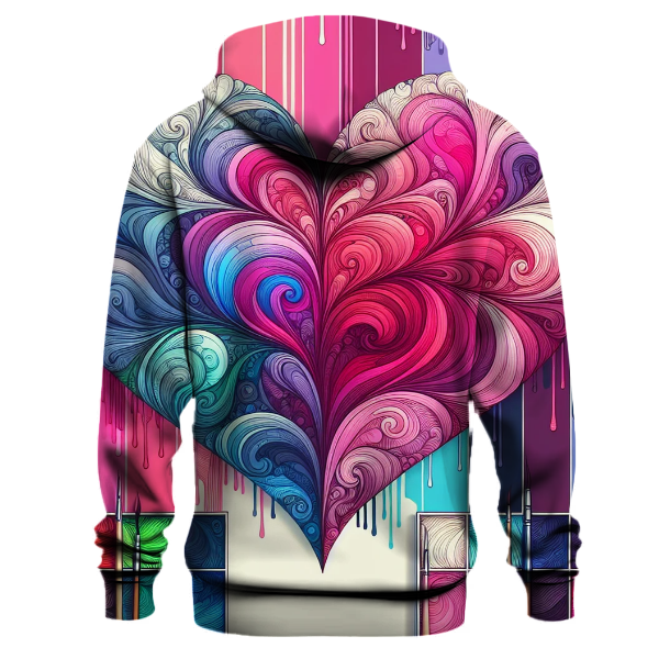 Charming Tie-Dye Heart Hoodie