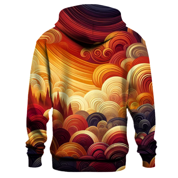 Autumn Sunset Tie-dye Design Hoodie