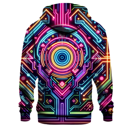 Techno Neon Glow Hoodie