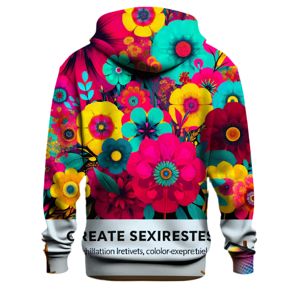 Funky Floral Collage Hoodie