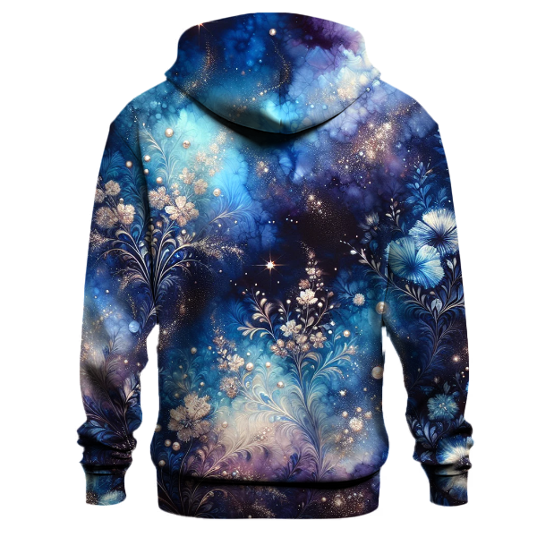 Starlit Garden Tie-dye Design Hoodie Embroidered Hoodies