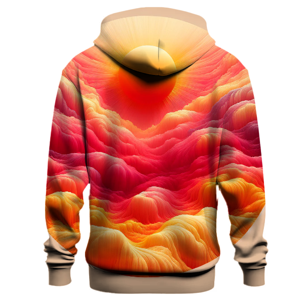 Coral Sunset Tie-dye Design Hoodie