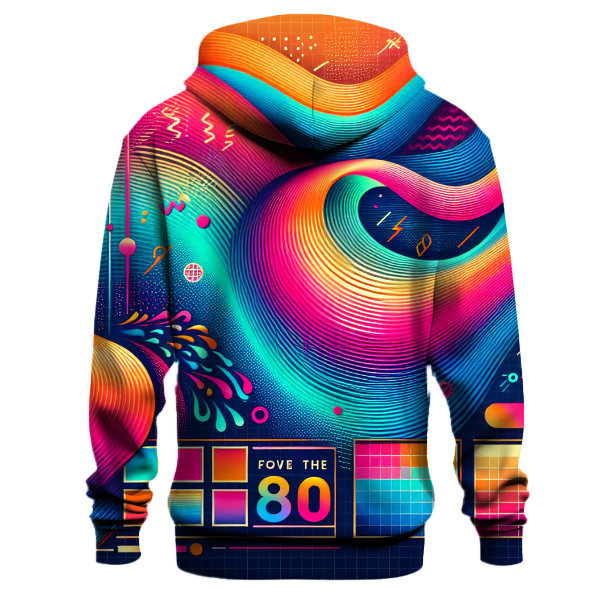 Electric Rainbow Waves Hoodie