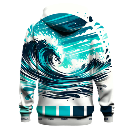 Ocean Wave Surf Style Hoodie