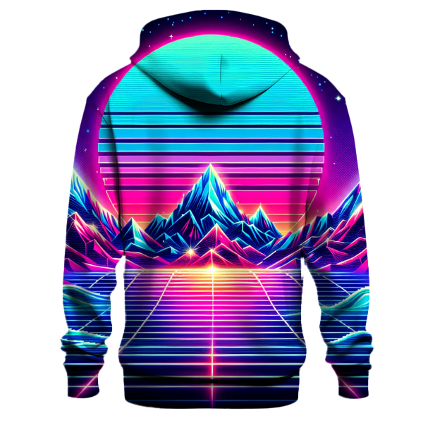 Vivid Synthwave Landscape Hoodie