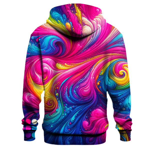 Electric Rainbow Swirls Hoodie