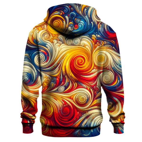 Dynamic Color Swirls Hoodie