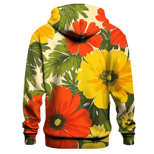 Retro Floral Explosion Hoodie