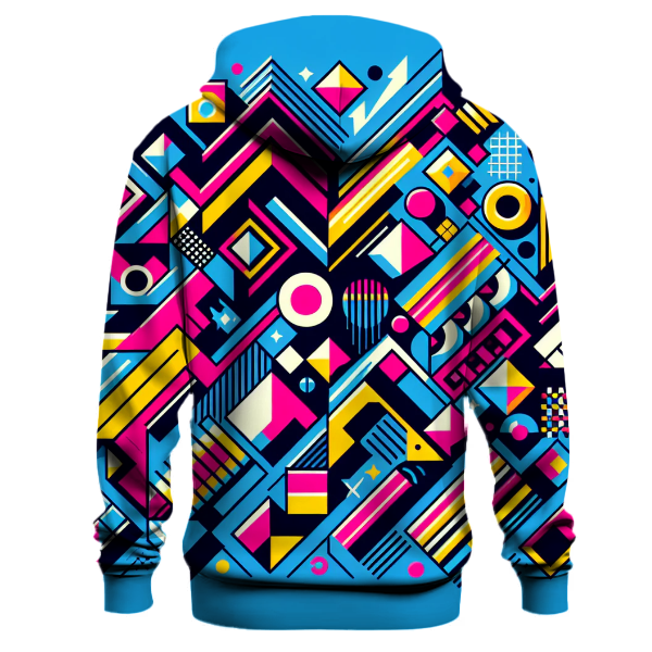 Vivid 80s Geometry Hoodie