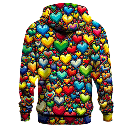 Groovy Rainbow Hearts Hoodie